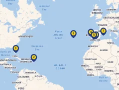 Mapa plavby